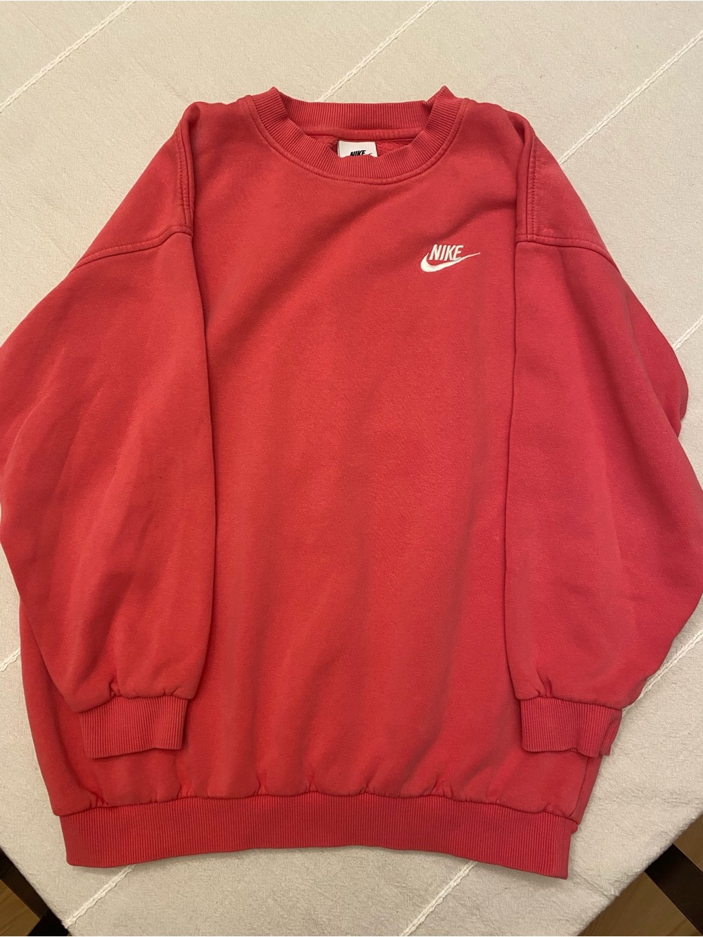 Nike Pink Crewneck Sweatshirt with White Logo